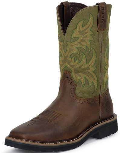light brown square toe boots